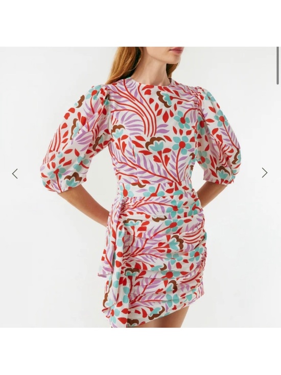 RHODE Dresses & Skirts - RHODE Pia Mini Dress Lago Vine Pink Red Floral 4 NWOT